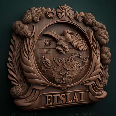 3D model Estonia  Republic of Estonia (STL)